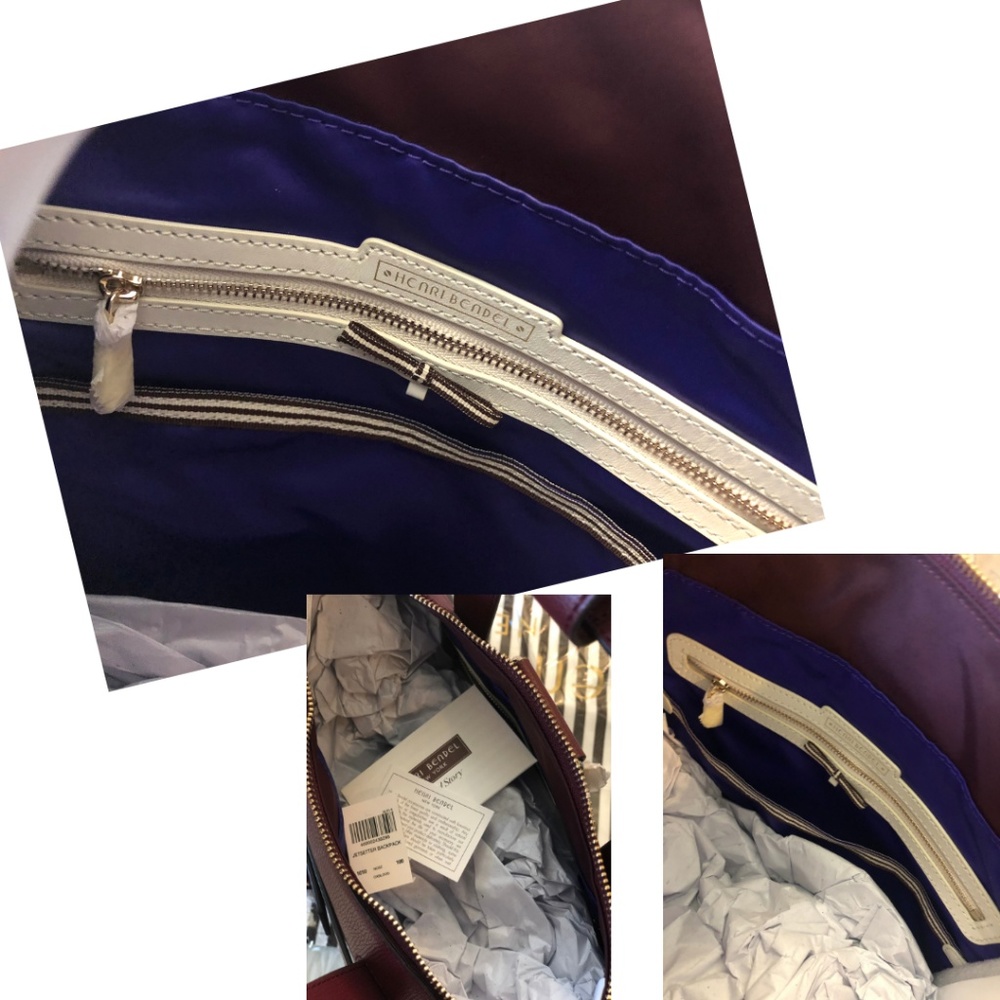 SOLD Henri Bendel Jetsetter Purse Backpack Oxblood - Picture 6 of 8